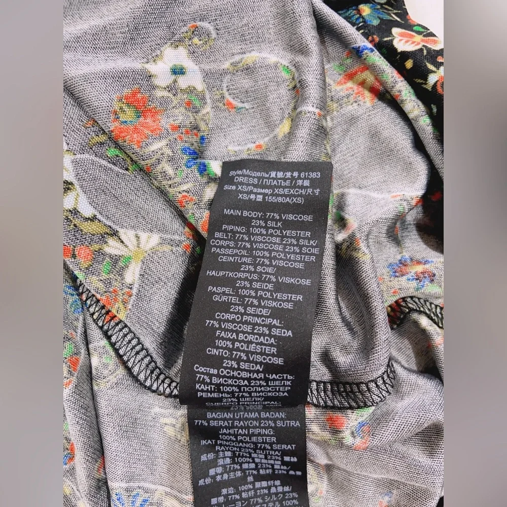 NWT $498 Tory Burch Printed Jersey Shirtdress In Black Sacred Floral